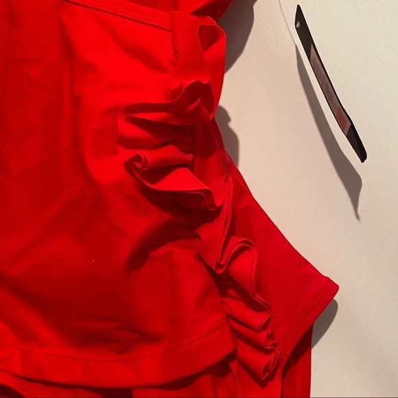 Rachel Roy Red Ruffle One Piece Swim - Picture 4 of 8